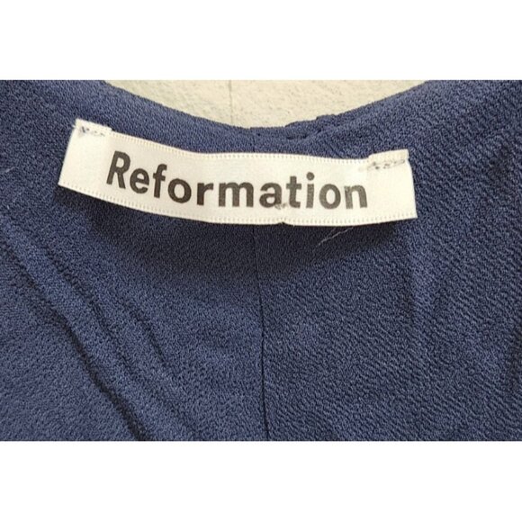 Reformation Callalily Dress in Navy Blue Size 4 - Picture 12 of 16
